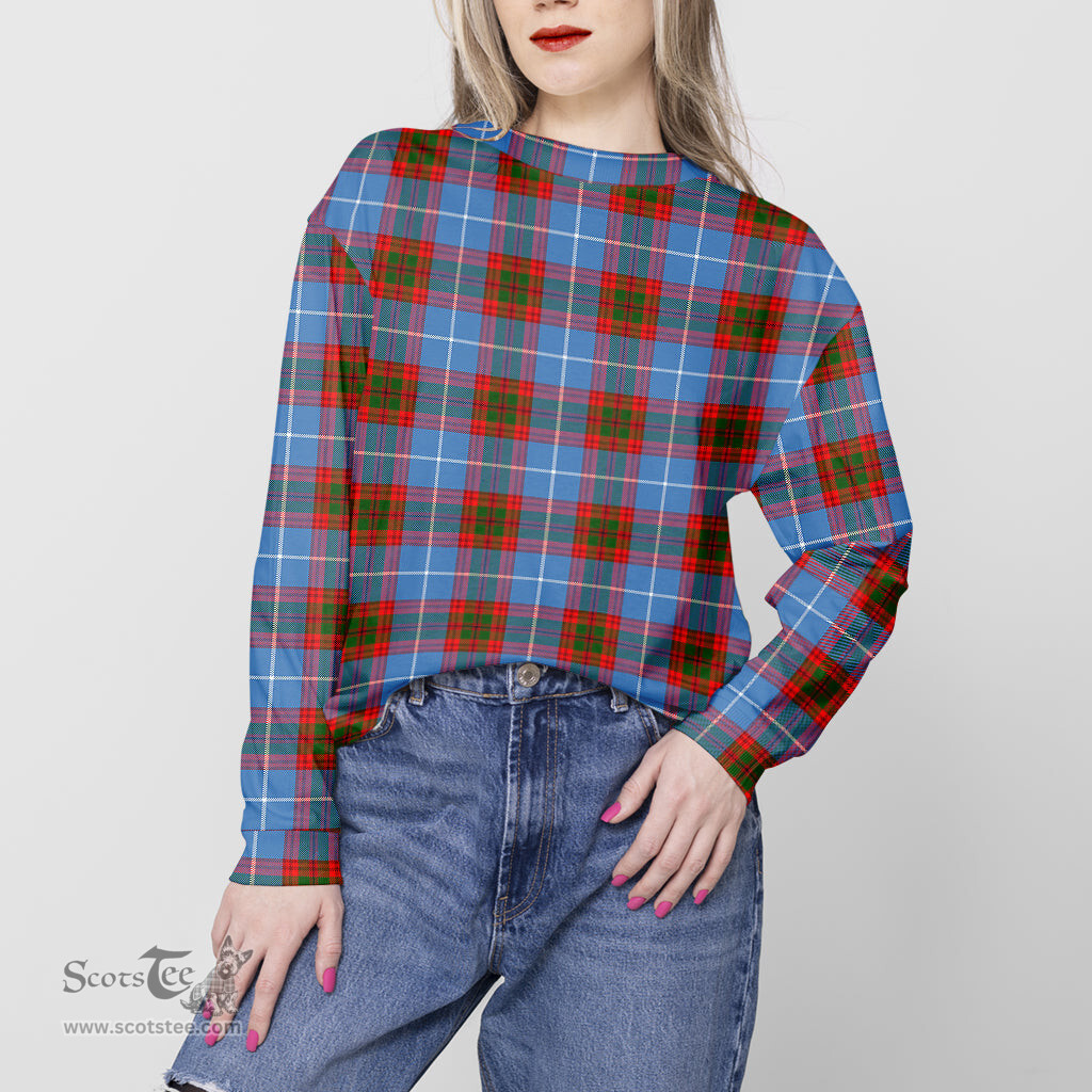 ScotsTee Shop Scottish Skirving Clan Tartan Womens Raglan Sleeve Sweatshirt