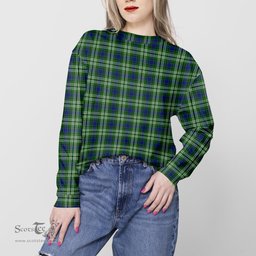 ScotsTee Shop Scottish Swinton Clan Tartan Womens Raglan Sleeve Sweatshirt