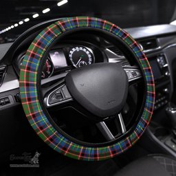 ScotsTee Shop Scottish Stirling (of Cadder-Present Chief) Clan Tartan Steering Wheel Cover