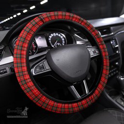 ScotsTee Shop Scottish Stewart (Stuart) of Bute Clan Tartan Steering Wheel Cover