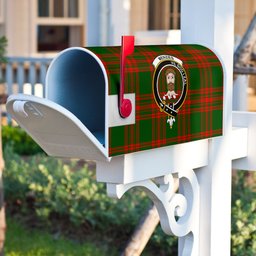 ScotsTee Shop Scottish Menzies Green Modern Clan Crest Tartan Mailbox Cover