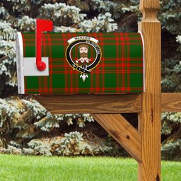 ScotsTee Shop Scottish Menzies Green Modern Clan Crest Tartan Mailbox Cover
