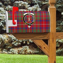 ScotsTee Shop Scottish Shaw of Tordarroch Clan Crest Tartan Mailbox Cover
