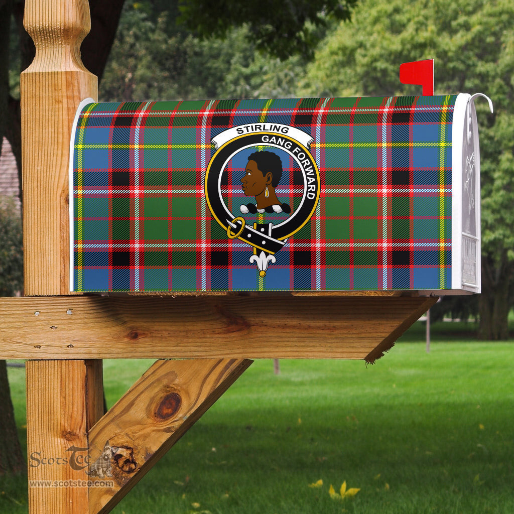 ScotsTee Shop Scottish Stirling (of Keir) Clan Crest Tartan Mailbox Cover