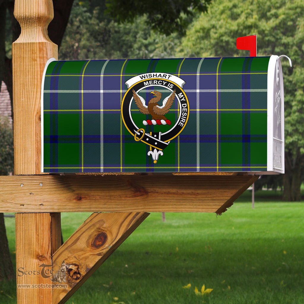 ScotsTee Shop Scottish Wishart Hunting Clan Crest Tartan Mailbox Cover