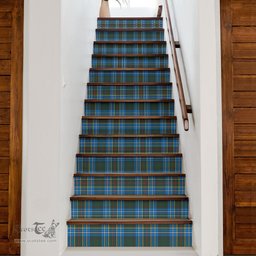 ScotsTee Shop Scottish Cockburn Modern Clan Tartan Stair Stickers