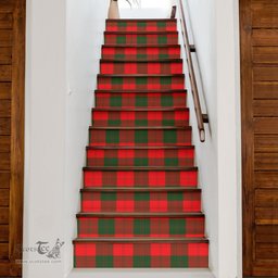 ScotsTee Shop Scottish Erskine Modern Clan Tartan Stair Stickers