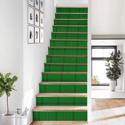 ScotsTee Shop Scottish Don (Tribe-of-Mar) Clan Tartan Stair Stickers