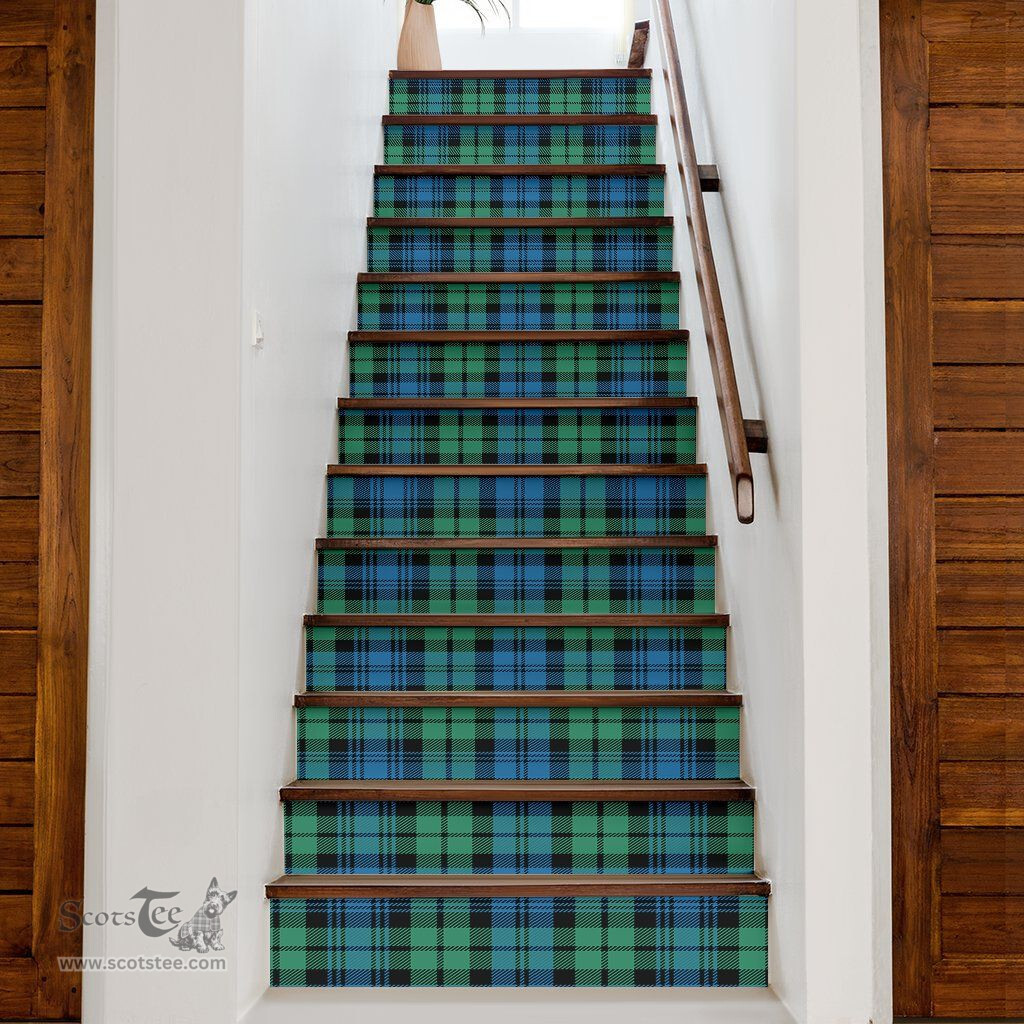 ScotsTee Shop Scottish Campbell (of Breadalbane) Clan Tartan Stair Stickers