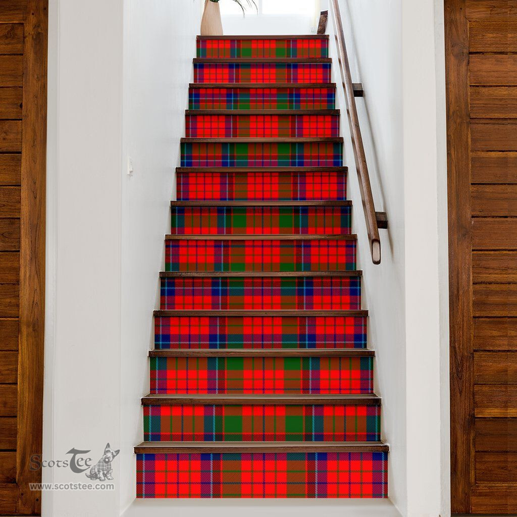 ScotsTee Shop Scottish MacNicol (of Scorrybreac) Clan Tartan Stair Stickers