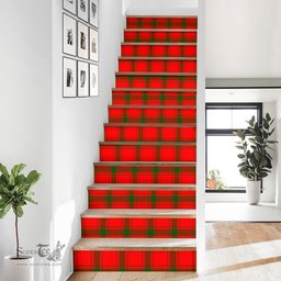 ScotsTee Shop Scottish MacDonald of Sleat Clan Tartan Stair Stickers