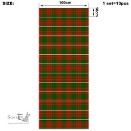 ScotsTee Shop Scottish Menzies Green Modern Clan Tartan Stair Stickers