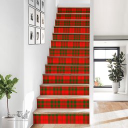 ScotsTee Shop Scottish Livingstone Modern Clan Tartan Stair Stickers