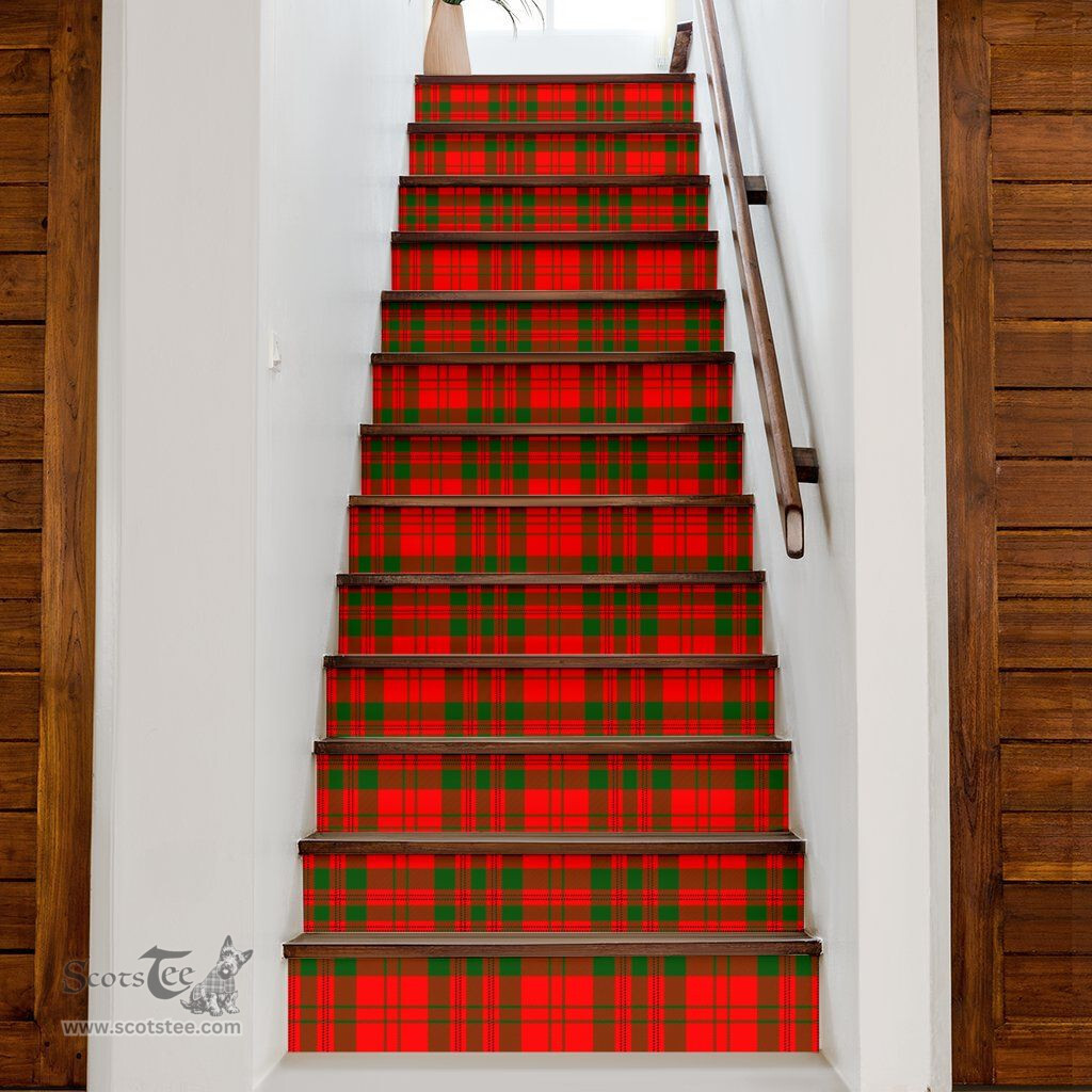 ScotsTee Shop Scottish Livingstone Modern Clan Tartan Stair Stickers
