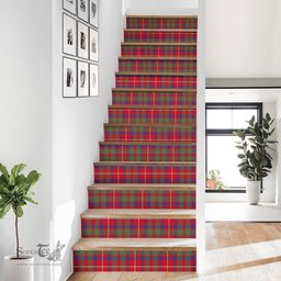ScotsTee Shop Scottish Shaw of Tordarroch Clan Tartan Stair Stickers