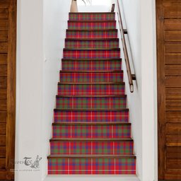 ScotsTee Shop Scottish Shaw of Tordarroch Clan Tartan Stair Stickers