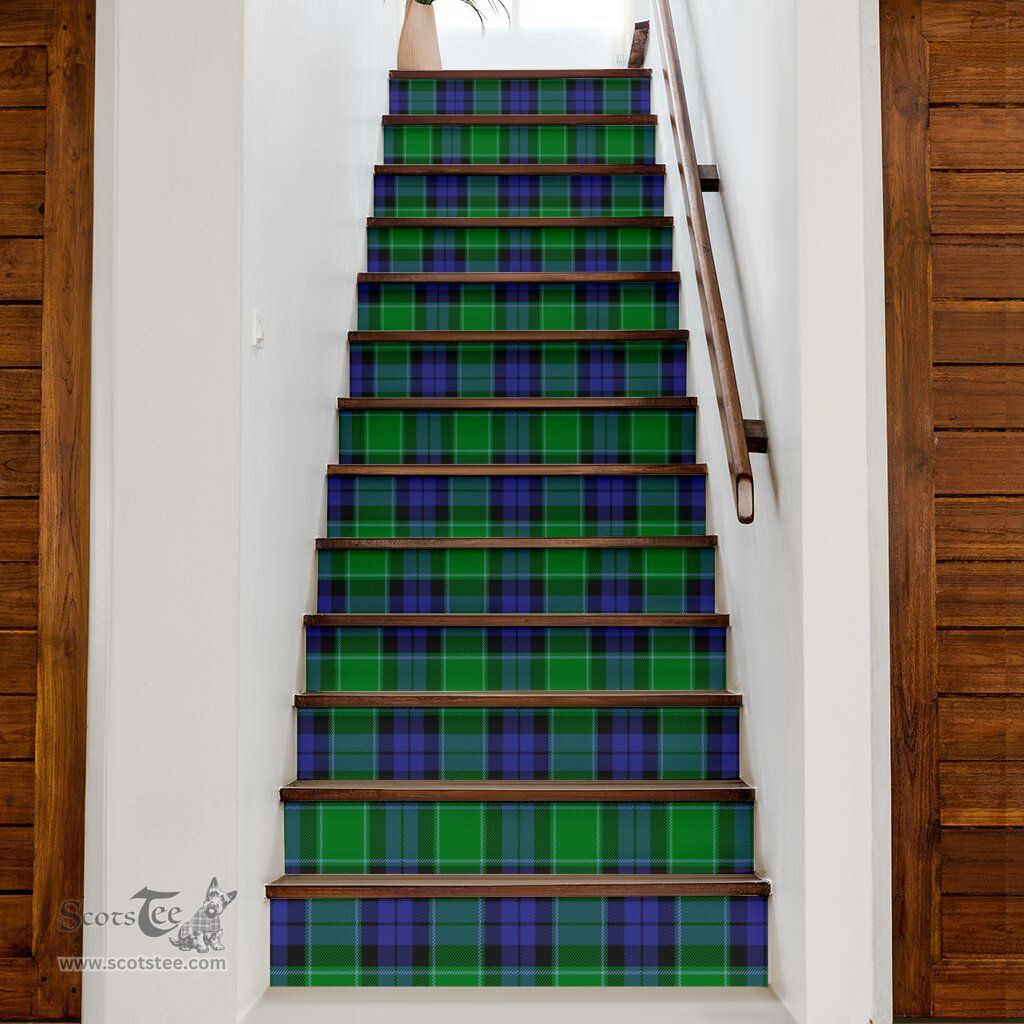ScotsTee Shop Scottish Graham of Menteith Modern Clan Tartan Stair Stickers