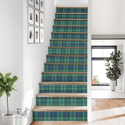 ScotsTee Shop Scottish MacNeil of Colonsay Clan Tartan Stair Stickers