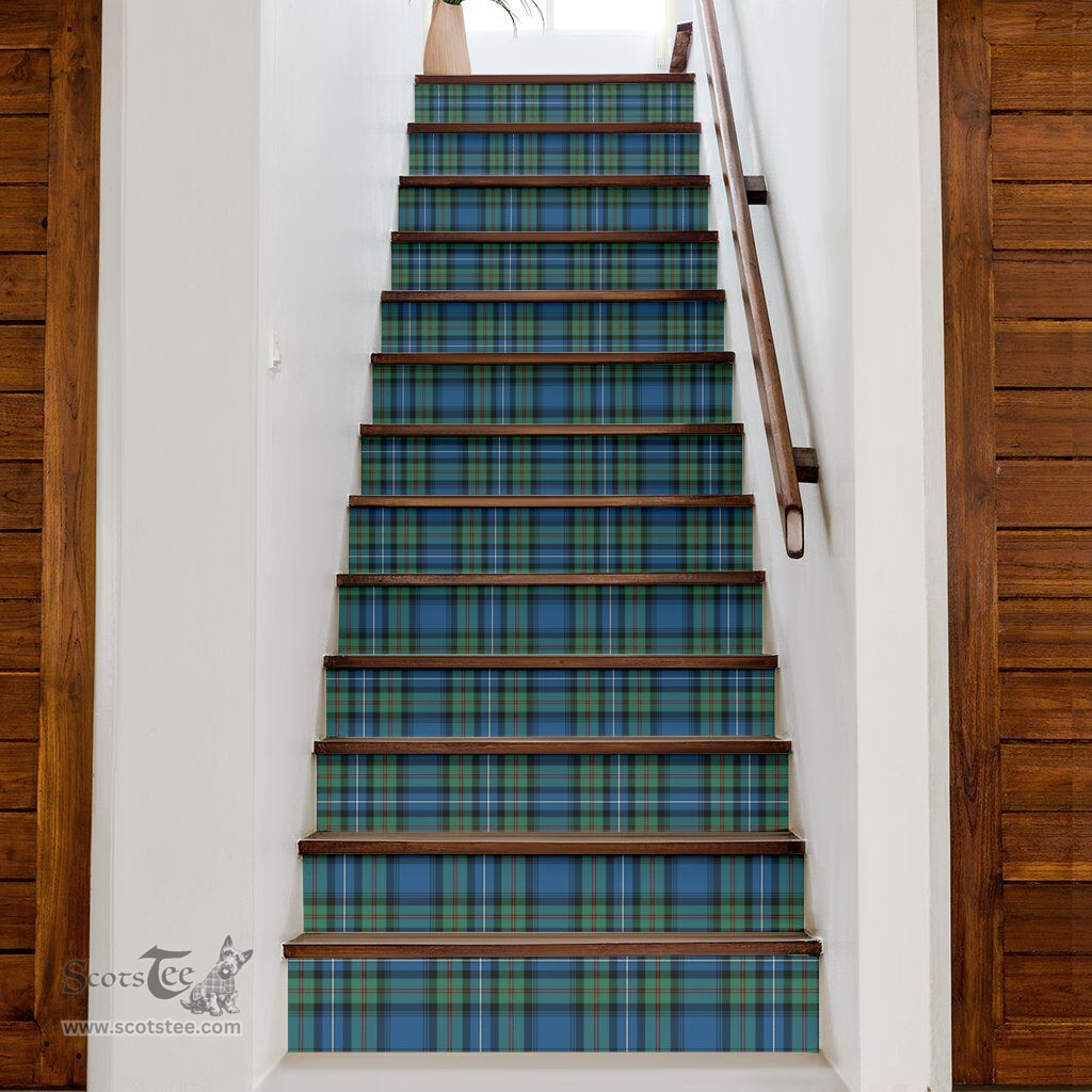 ScotsTee Shop Scottish Robertson Hunting Ancient Clan Tartan Stair Stickers