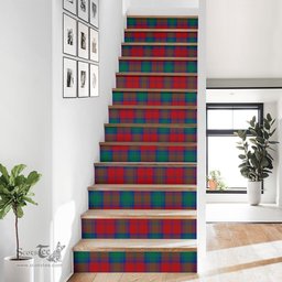 ScotsTee Shop Scottish Lindsay Modern Clan Tartan Stair Stickers