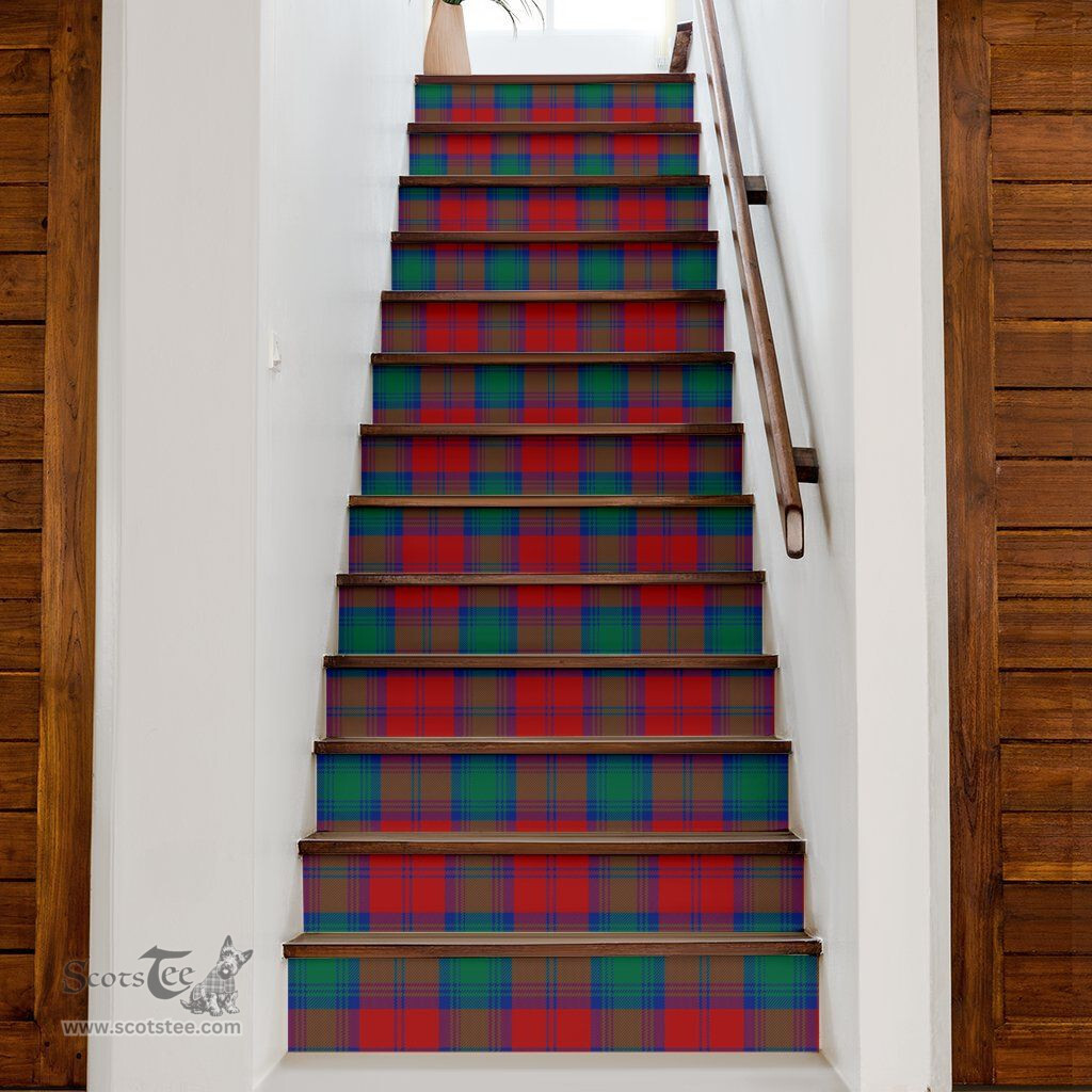 ScotsTee Shop Scottish Lindsay Modern Clan Tartan Stair Stickers
