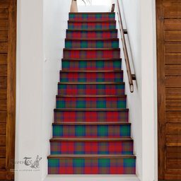 ScotsTee Shop Scottish Lindsay Modern Clan Tartan Stair Stickers