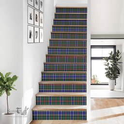 ScotsTee Shop Scottish Ogilvie Hunting Modern Clan Tartan Stair Stickers