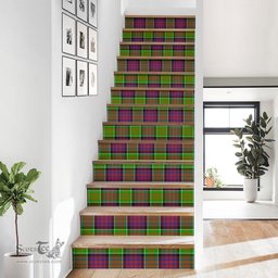 ScotsTee Shop Scottish MacDonald of Clan Ranald Clan Tartan Stair Stickers