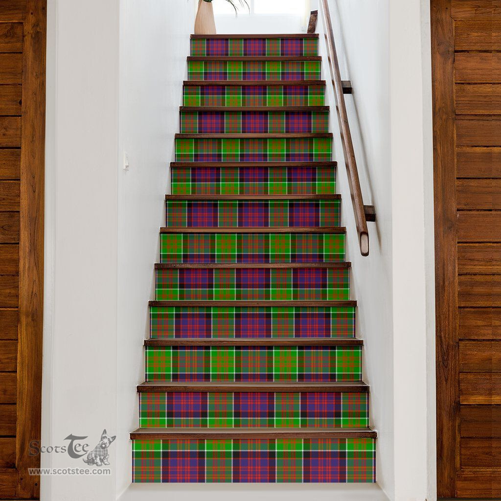 ScotsTee Shop Scottish MacDonald of Clan Ranald Clan Tartan Stair Stickers