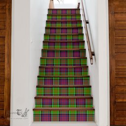 ScotsTee Shop Scottish MacDonald of Clan Ranald Clan Tartan Stair Stickers