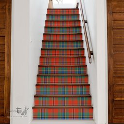 ScotsTee Shop Scottish MacLean of Duart Ancient Clan Tartan Stair Stickers