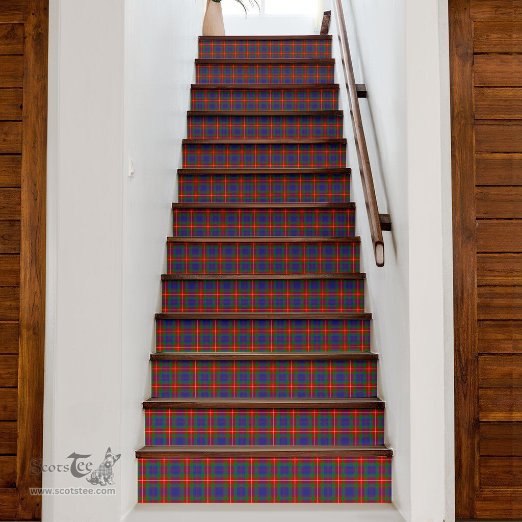 ScotsTee Shop Scottish Fraser (of Lovat) Clan Tartan Stair Stickers