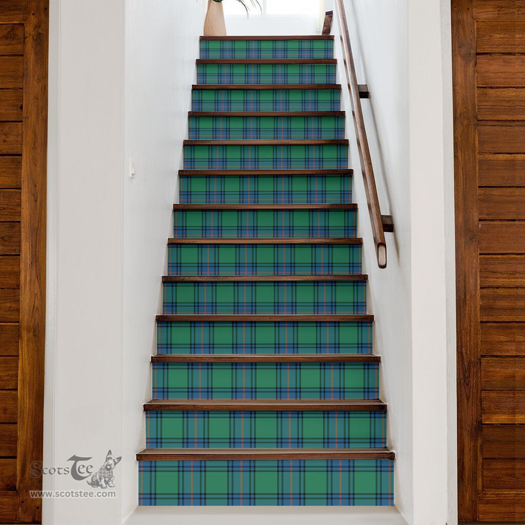 ScotsTee Shop Scottish Shaw of Sauchie Clan Tartan Stair Stickers