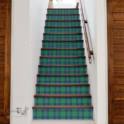ScotsTee Shop Scottish Shaw of Sauchie Clan Tartan Stair Stickers