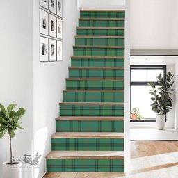 ScotsTee Shop Scottish Ross Hunting Ancient Clan Tartan Stair Stickers
