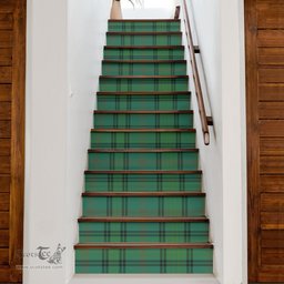ScotsTee Shop Scottish Ross Hunting Ancient Clan Tartan Stair Stickers