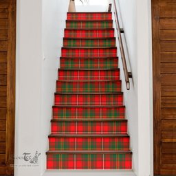ScotsTee Shop Scottish Hay ModernHay Modern Clan Tartan Stair Stickers