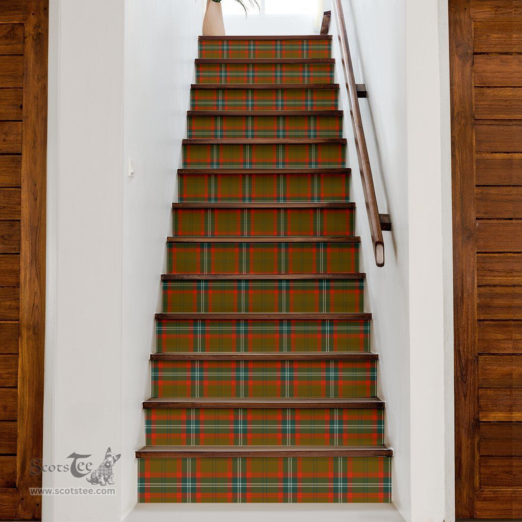 ScotsTee Shop Scottish Seton Hunting Modern Clan Tartan Stair Stickers