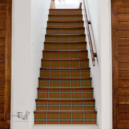 ScotsTee Shop Scottish Seton Hunting Modern Clan Tartan Stair Stickers