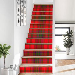 ScotsTee Shop Scottish MacDowall (of Garthland) Clan Tartan Stair Stickers