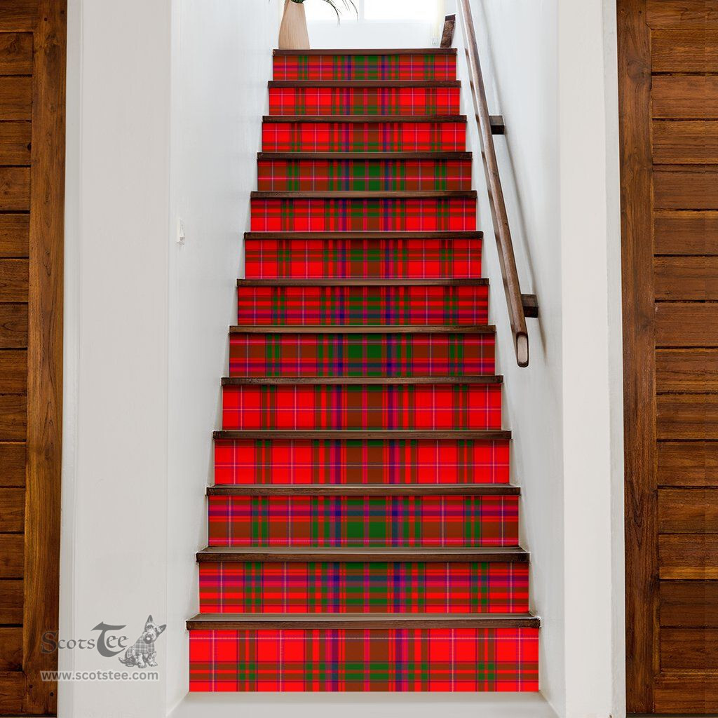 ScotsTee Shop Scottish MacDowall (of Garthland) Clan Tartan Stair Stickers