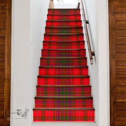 ScotsTee Shop Scottish MacDowall (of Garthland) Clan Tartan Stair Stickers