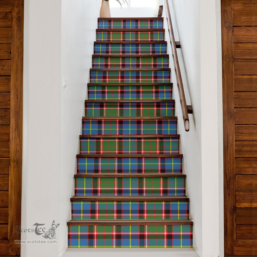 ScotsTee Shop Scottish Stirling (of Keir) Clan Tartan Stair Stickers