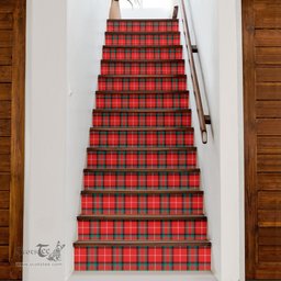 ScotsTee Shop Scottish Stewart (Stuart) of Bute Clan Tartan Stair Stickers