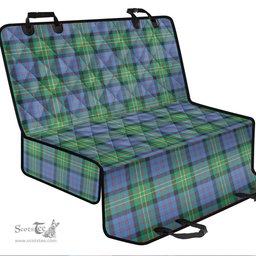 ScotsTee Shop Scottish Bowie Ancient Clan Tartan Pet Seat Cover, Dog Car Seat Cover