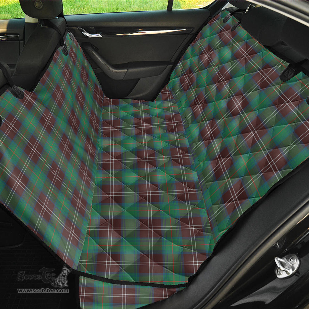 ScotsTee Shop Scottish Chisholm Hunting Ancient Clan Tartan Pet Seat Cover, Dog Car Seat Cover