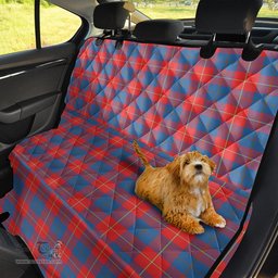 ScotsTee Shop Scottish Galloway Red Clan Tartan Pet Seat Cover, Dog Car Seat Cover