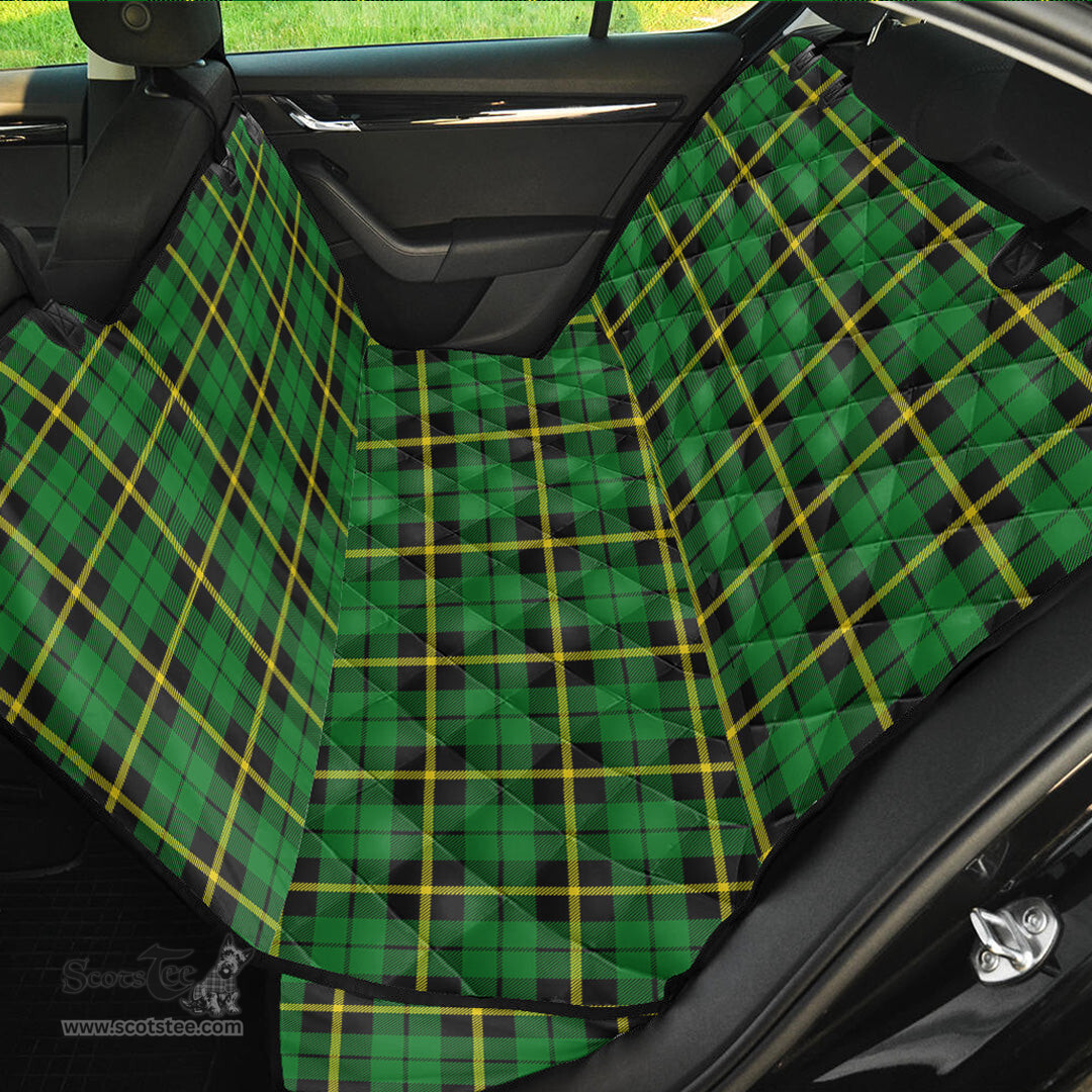 ScotsTee Shop Scottish Wallace Hunting Green Clan Tartan Pet Seat Cover, Dog Car Seat Cover
