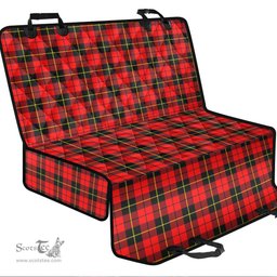 ScotsTee Shop Scottish Wallace Hunting Red Clan Tartan Pet Seat Cover, Dog Car Seat Cover