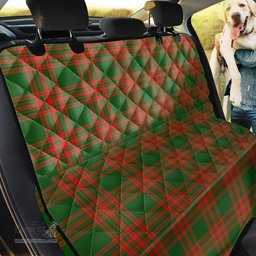 ScotsTee Shop Scottish Menzies Green Modern Clan Tartan Pet Seat Cover, Dog Car Seat Cover